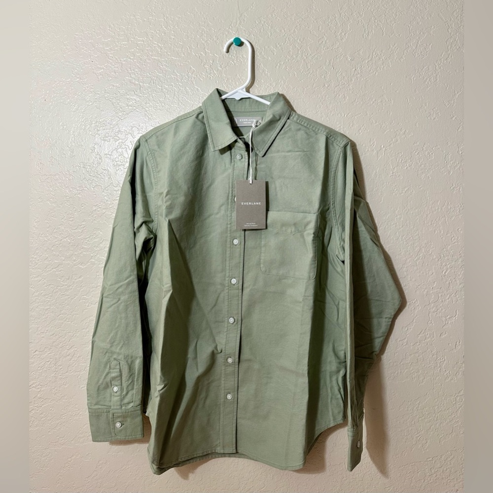 NWT Everlane Relaxed Oxford Seafoam sz 8